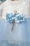 Baby Girl Floral Detailed Tulle Mevlüt Dress - with Shoes and Bandana Gift (Inner Bodysuit Included) - 8