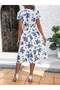 Rochie midi, albastru - 7