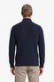 Men's Navy Blue Regular Fit Zippered Knit Sweater - 3
