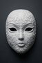 Special Design White Baroque Patterned Full Face Halloween (Halloween) Mask - 2