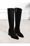 Maggiol Black Suede Heeled Women's Boots - 4