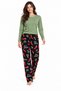 Women's 100% Cotton Long Sleeve Pepper Patterned Pajama Set - 3
