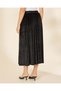 Women Black Velvet A-Line Skirt - 3