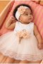 Baby Girl Floral Detailed Tulle Mevlüt Dress - with Shoes and Bandana Gift (Inner Bodysuit Included) - 3