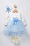 Baby Girl Floral Detailed Tulle Mevlüt Dress - with Shoes and Bandana Gift (Inner Bodysuit Included) - 4