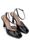 Women's Genuine Leather Black Heeled Shoes - 2