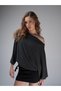 Women's Boat Neck Bat Sleeve Soft Fabric Blouse Cty-Abr-0202