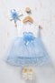 Baby Girl Floral Detailed Tulle Mevlüt Dress - with Shoes and Bandana Gift (Inner Bodysuit Included) - 5
