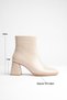 Women's Beige Heeled Boots Tr08Mk02B - 2
