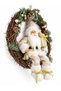 30 cm New Year's Door Ornament Decorative Wreath with White Santa Claus Figure - 6