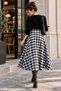 Plaid Long Skirt High Waist Midi Skirt with Hidden Zipper Tr0936 - 2