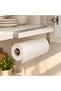 Stainless Steel Under-Cabinet Paper Towel Holder with Hanging Hook, No Drilling Required - Int-005