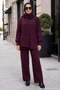 Knitted Sweater Set with Scarf Mürdüm Hm2960