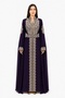 Women's Long Caftan with Shiny Stones and Pearl Work, Model 13