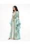 Women's Long Caftan with Handwork Stones and Embroidery on It Model 10 - 2