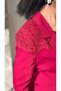 Women's Lace Jacket Skirt Set Three-Piece Set– Shoulder Embroidered Blazer Jacket, Lined Long Skirt, Blouse 3-Piece Set - 6