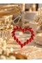 Red Heart Model Stone Keychain Gift Accessory Bag Ornament Car Accessory - 2