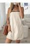 Rochie mini, crem - 2