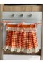 Scalloped Duck Linen Ruffle Oven Cover - 3