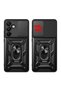 Galaxy S25 Fe Case Sliding Camera Protector Magnetic Stand Tank Protection - 5