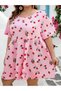 Rochie mini, roz - 5