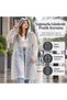 Unisex Hooded Long Raincoat Water-Resistant Lightweight Foldable Eva Rain Coat for Women Men with Snap Closure Design, Yk98 - 3