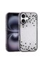 iPhone 16 Case Camera Raised Silvery Drop Stone Silicone - 2