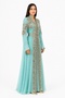 Women's Long Caftan with Shiny Stones and Embroidery Work Model 14 - 3