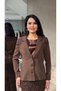 Women's Lace Jacket Skirt Set Three-Piece Set– Shoulder Embroidered Blazer Jacket, Lined Long Skirt, Blouse 3-Piece Set - 2