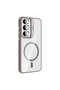 Galaxy A55 Case with Camera Stand, Magsafe Supported, Transparent Back, Silicone - 2