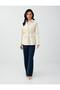 Off-White Belted Trench Coat with Pocket and Button Detailing - 2