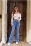 High Waist Flare/Spanish Denim Pants - 5