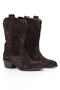 Genuine Suede Leather Brown Western Women's Boots - Zb541 - 2