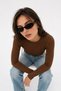 Women's Comfort Casual Spring Coffee Blouse - 5