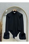 Gülzade Fur Sleeve Blouse-Ss13103 Black