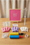 Sweet Themed Birthday Decoration Deluxe Set Pink Felt Letter Board with Stand Pump Balloon with Chain 7-Piece Transparent Balloon with Stand - 3