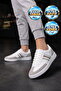 White-Ice Lace-Up Lightweight Flexible Comfortable Sole Unisex Walking and Sports Shoes Sneaker 015 g - 3