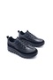 Genuine Leather 5 cm High Sole Comfortable Rubber Laced Black Men's Stylish Sneaker Shoes - 4