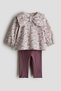 2-piece blouse and leggings set