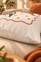 Punch Embroidered Throw Pillow Cover - 43*43 cm - Göç - Pnk001 - 3