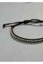 Brown Unisex Adjustable Gold & Silver Detail Cord Bracelet - 5