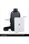 Fashion Anti-Theft Sling Bag with Password Lock, USB Charging Port, Black and Bronze - 2