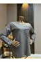 Women's Middle-Aged and Older Women's Embroidered Winter Mother's Combed Cotton Blouse - 2