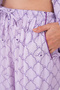 Lulu's Friends Shirt Collar Front Buttoned Long Sleeve Pocketed Trouser Set Logo and Pattern Print Detail on Sleeves and Pockets Embroidery Detail on Sleeves and Pockets Woven Viscose Fabric Women's Pajama Set - 6