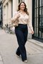 Women's Elastic Waist Wide Leg Jean Denim Trousers Tbsed001