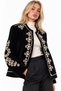 Élan Embro Women's Embroidered Detailed Cashmere Jacket – Oversize Comfortable Fit - 2