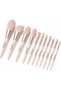 11-Piece Professional Makeup Brush Set with Portable Travel Case – Soft Synthetic Bristles – Face & Eye Makeup Brushes – Pink - 6