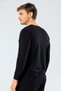 Men's Black O-Neck Long Sleeve T-Shirt - 2