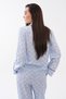 Lulu's Friends Shirt Collar Front Buttoned Long Sleeve Pocketed Trouser Set Logo and Pattern Print Detail on Sleeves and Pockets Embroidery Detail on Sleeves and Pockets Woven Viscose Fabric Women's Pajama Set - 4