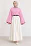 Women's Black Crew Neck Oversize Wide Sleeve Knitwear Sweater - 8